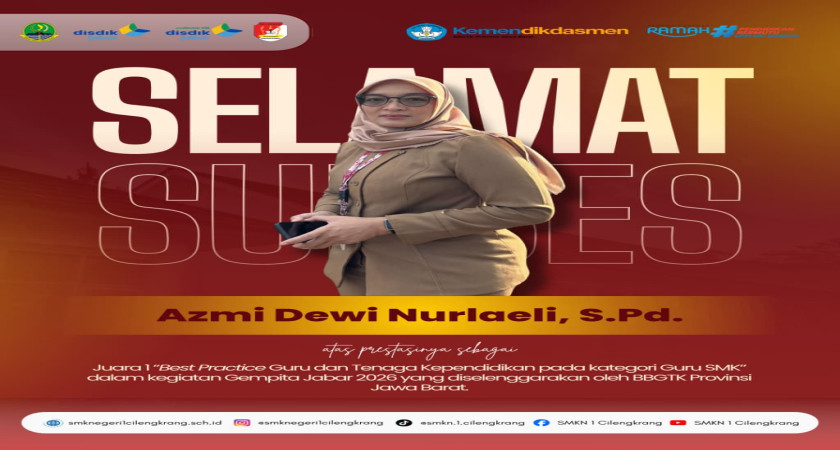 Selamat & Sukses Atas Prestasi Ibu Azmi Dewi Nurlaeli, S.Pd.
